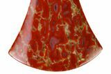 Ruby Red Dinosaur Bone (Gembone) Axe Pendant #146255-2